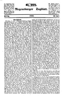 Regensburger Tagblatt Freitag 30. Juli 1852