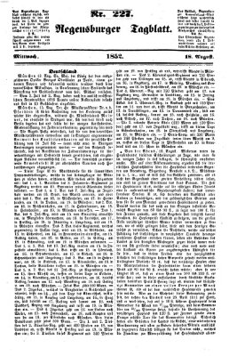 Regensburger Tagblatt Mittwoch 18. August 1852