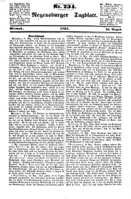 Regensburger Tagblatt Mittwoch 25. August 1852