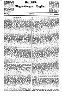 Regensburger Tagblatt Montag 30. August 1852