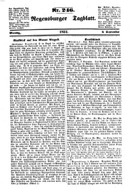 Regensburger Tagblatt Montag 6. September 1852