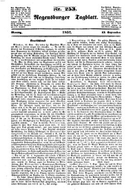 Regensburger Tagblatt Montag 13. September 1852