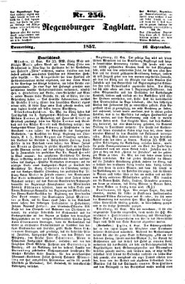 Regensburger Tagblatt Donnerstag 16. September 1852