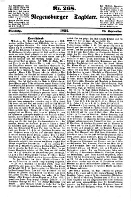 Regensburger Tagblatt Dienstag 28. September 1852