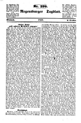 Regensburger Tagblatt Mittwoch 6. Oktober 1852