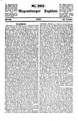 Regensburger Tagblatt Freitag 22. Oktober 1852