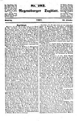 Regensburger Tagblatt Samstag 23. Oktober 1852