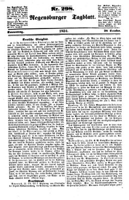 Regensburger Tagblatt Donnerstag 28. Oktober 1852