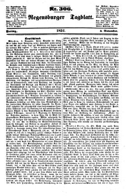 Regensburger Tagblatt Freitag 5. November 1852