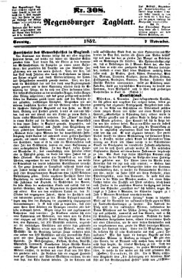 Regensburger Tagblatt Sonntag 7. November 1852