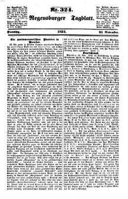 Regensburger Tagblatt Dienstag 23. November 1852