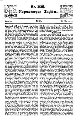 Regensburger Tagblatt Sonntag 28. November 1852