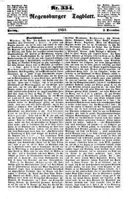 Regensburger Tagblatt Freitag 3. Dezember 1852