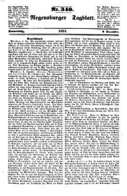 Regensburger Tagblatt Donnerstag 9. Dezember 1852