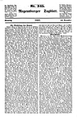 Regensburger Tagblatt Dienstag 14. Dezember 1852