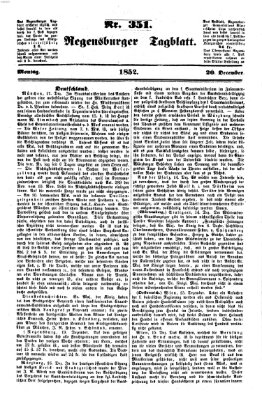 Regensburger Tagblatt Montag 20. Dezember 1852