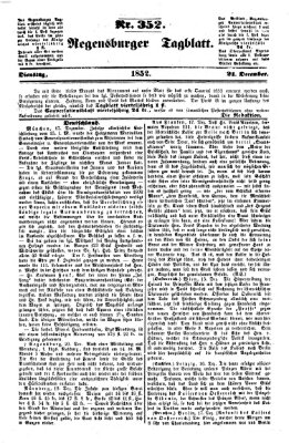 Regensburger Tagblatt Dienstag 21. Dezember 1852