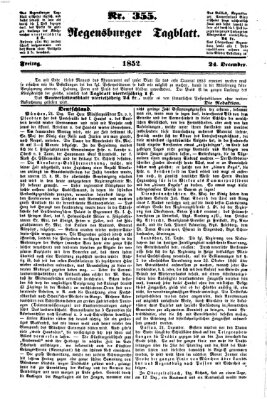 Regensburger Tagblatt Freitag 24. Dezember 1852