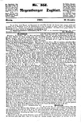 Regensburger Tagblatt Montag 27. Dezember 1852