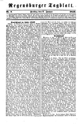 Regensburger Tagblatt Freitag 7. Januar 1853