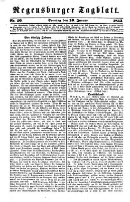 Regensburger Tagblatt Sonntag 16. Januar 1853