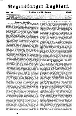 Regensburger Tagblatt Freitag 21. Januar 1853