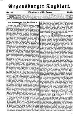 Regensburger Tagblatt Dienstag 25. Januar 1853