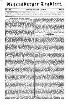 Regensburger Tagblatt Freitag 28. Januar 1853