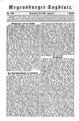 Regensburger Tagblatt Samstag 29. Januar 1853