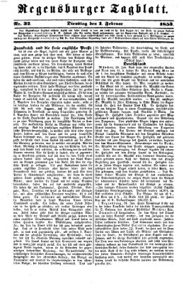 Regensburger Tagblatt Dienstag 1. Februar 1853