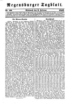 Regensburger Tagblatt Mittwoch 9. Februar 1853