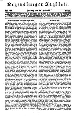 Regensburger Tagblatt Freitag 11. Februar 1853