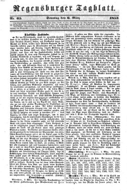 Regensburger Tagblatt Sonntag 6. März 1853