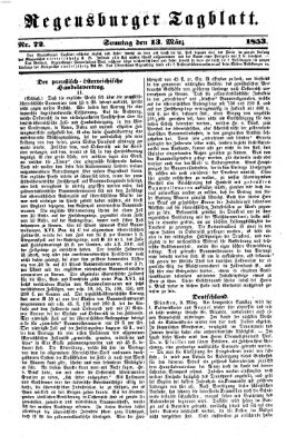 Regensburger Tagblatt Sonntag 13. März 1853