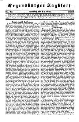 Regensburger Tagblatt Montag 14. März 1853