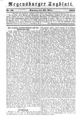 Regensburger Tagblatt Sonntag 20. März 1853