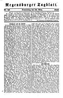 Regensburger Tagblatt Donnerstag 24. März 1853