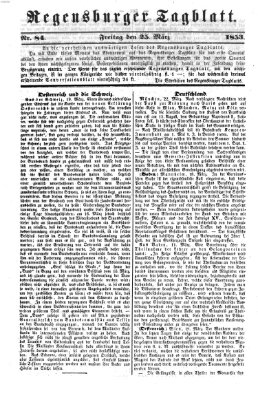 Regensburger Tagblatt Freitag 25. März 1853