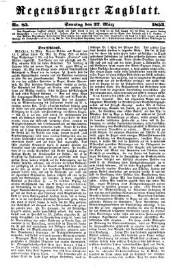 Regensburger Tagblatt Sonntag 27. März 1853