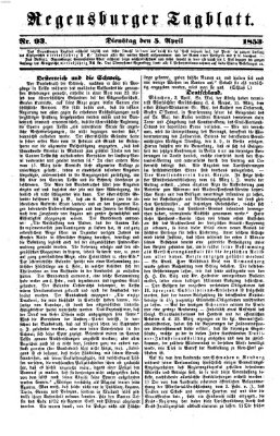 Regensburger Tagblatt Dienstag 5. April 1853