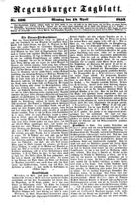 Regensburger Tagblatt Montag 18. April 1853