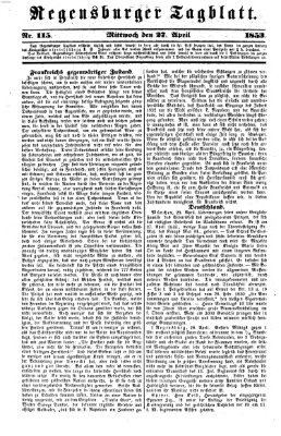 Regensburger Tagblatt Mittwoch 27. April 1853