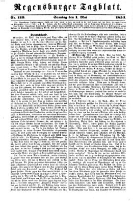 Regensburger Tagblatt Sonntag 1. Mai 1853