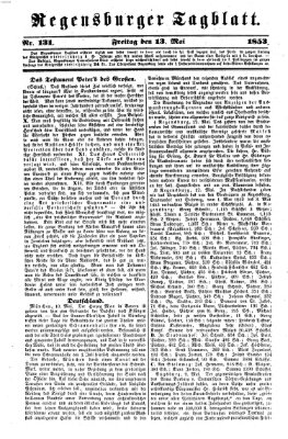 Regensburger Tagblatt Freitag 13. Mai 1853