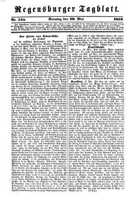 Regensburger Tagblatt Sonntag 29. Mai 1853