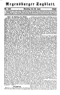 Regensburger Tagblatt Samstag 11. Juni 1853