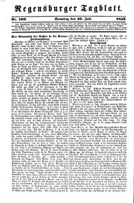 Regensburger Tagblatt Samstag 16. Juli 1853