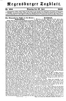 Regensburger Tagblatt Sonntag 17. Juli 1853