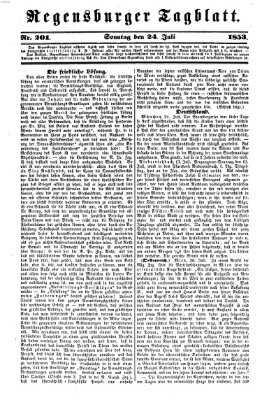 Regensburger Tagblatt Sonntag 24. Juli 1853