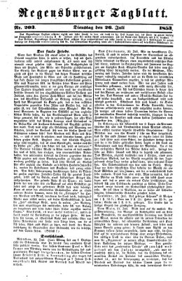 Regensburger Tagblatt Dienstag 26. Juli 1853